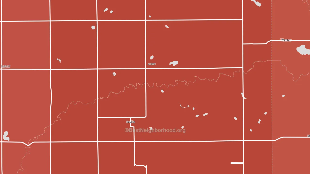 Revillo, SD block-group political-lean map