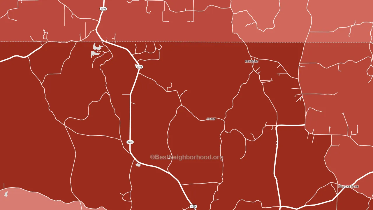 Rexford, MS block-group political-lean map