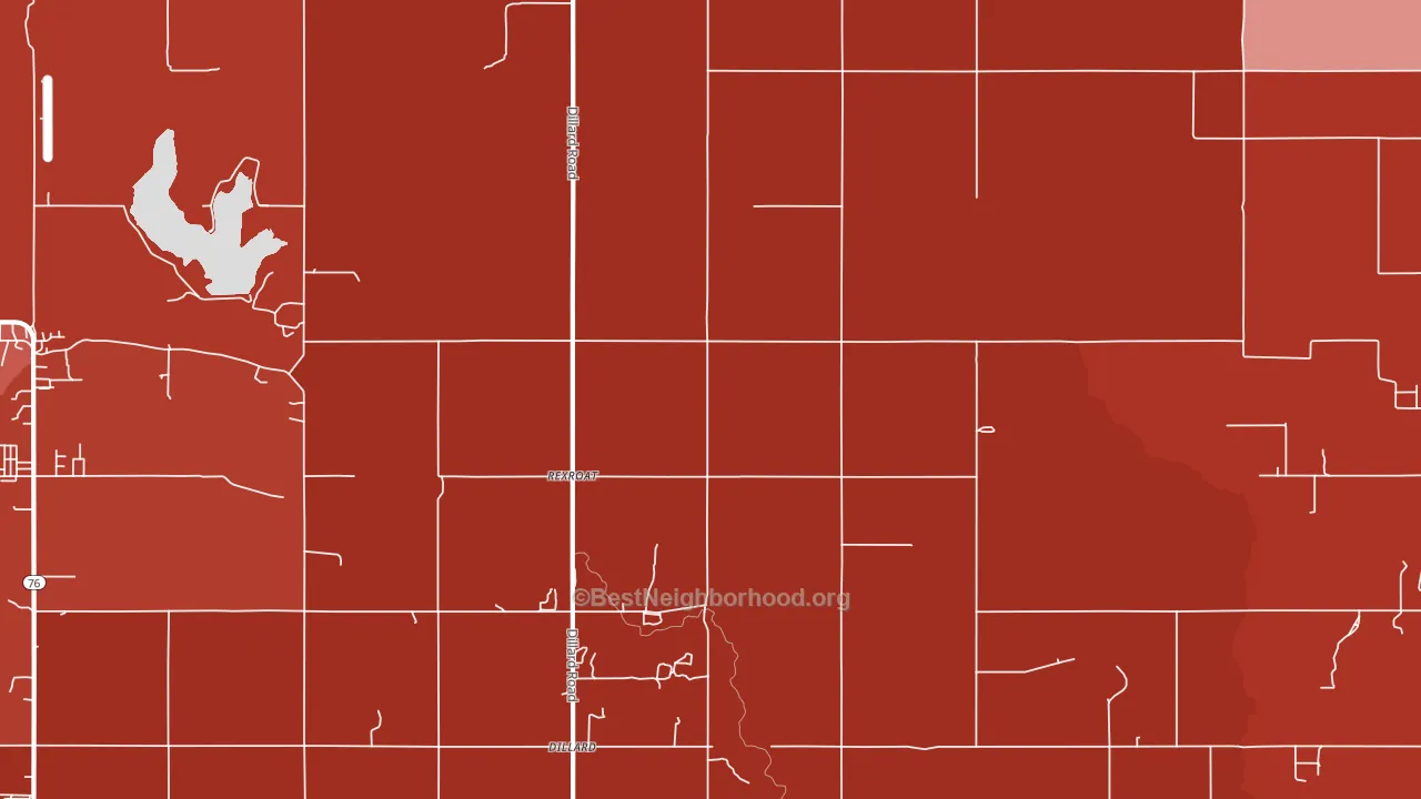 Rexroat, OK block-group political-lean map
