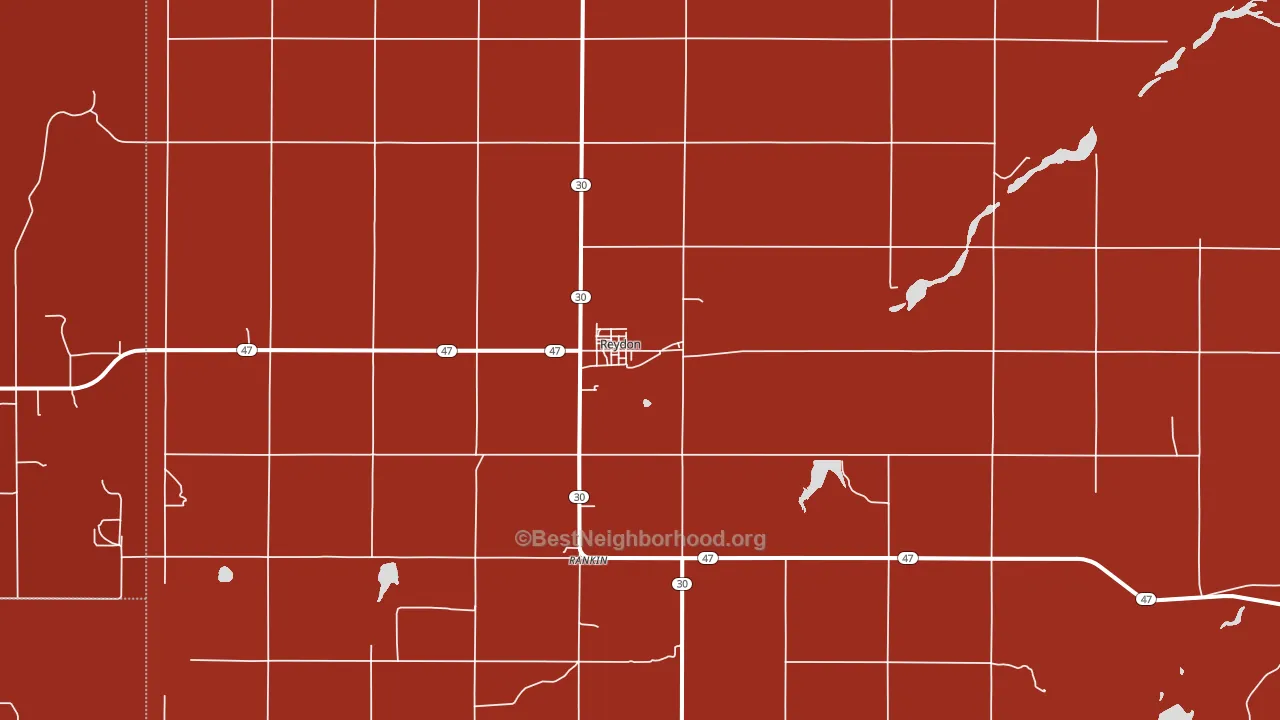 Reydon, OK block-group political-lean map