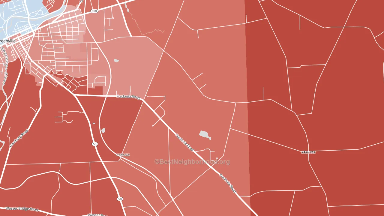 Reynolds Heights, PA block-group political-lean map