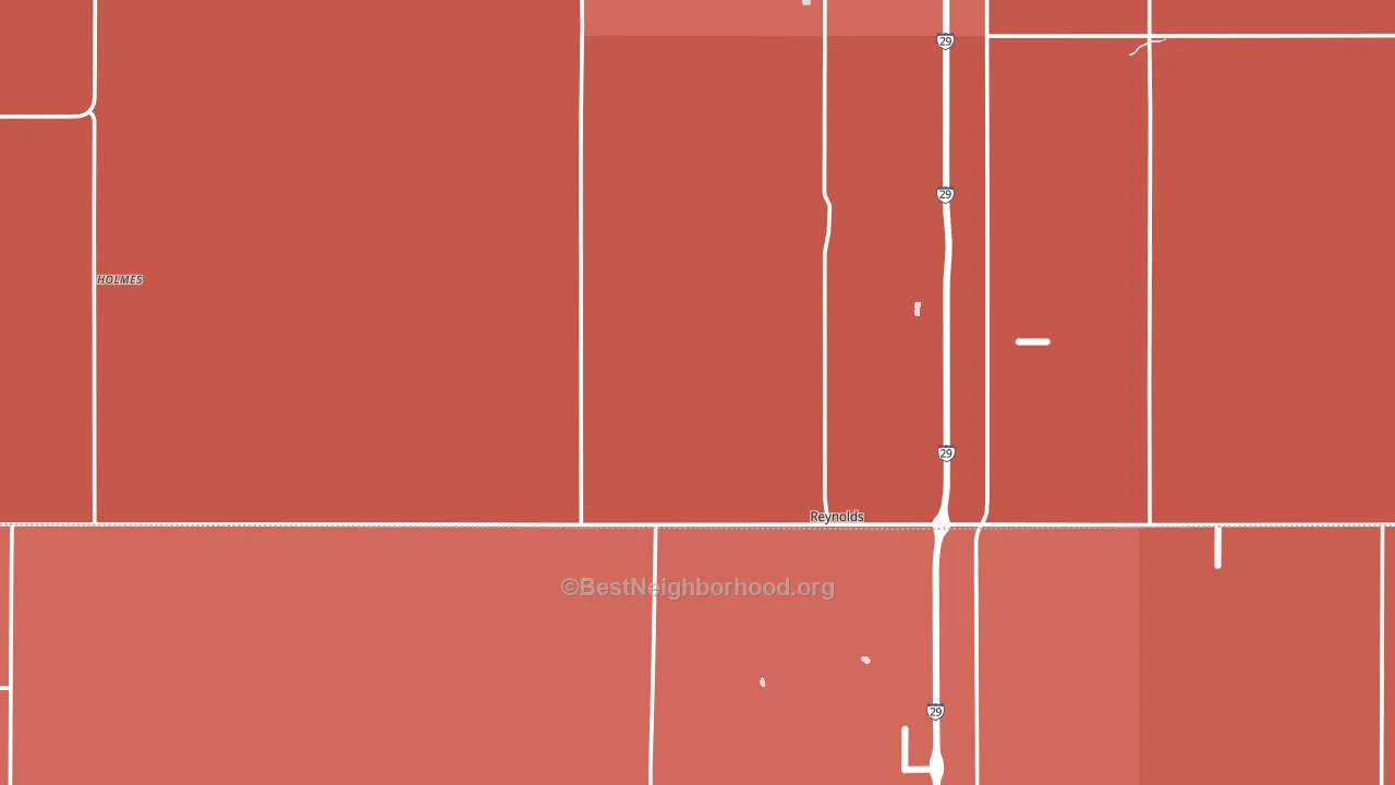 Reynolds, ND block-group political-lean map