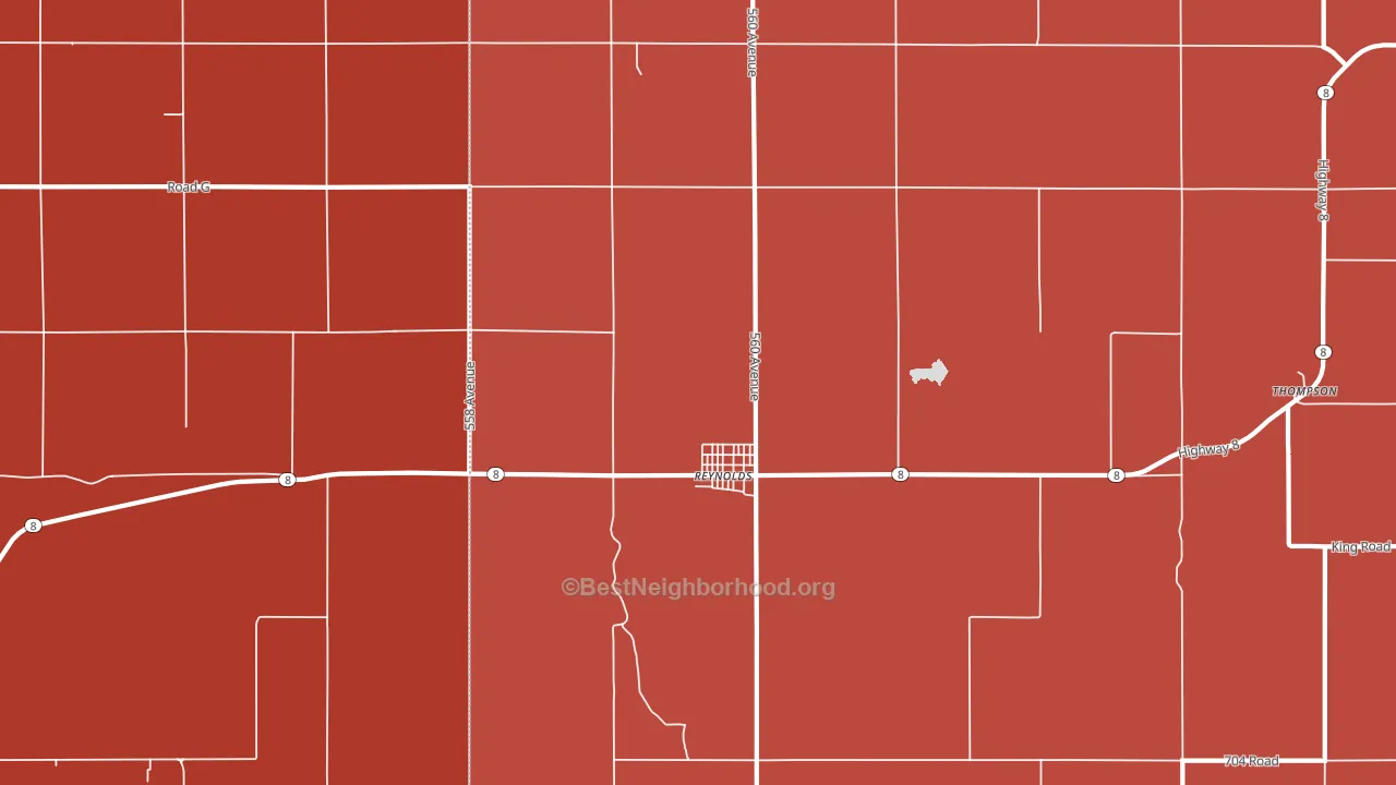 Reynolds, NE block-group political-lean map