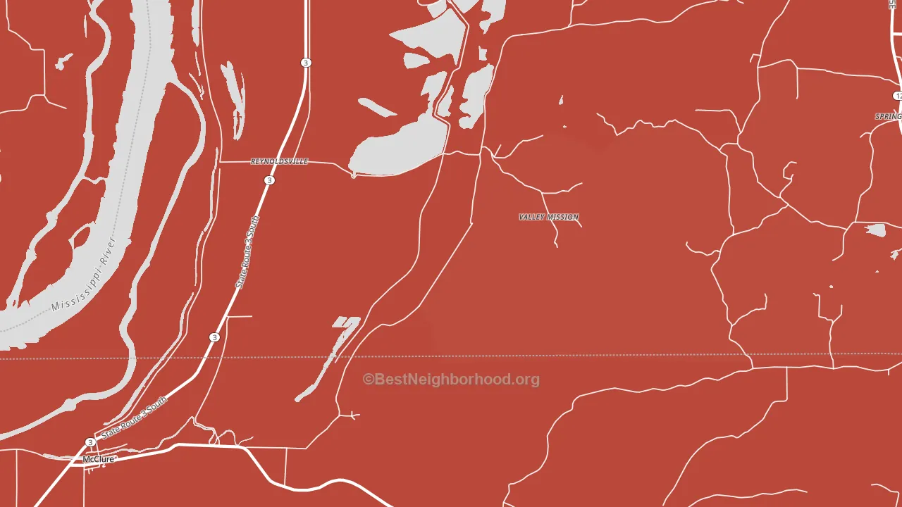 Reynoldsville, IL block-group political-lean map