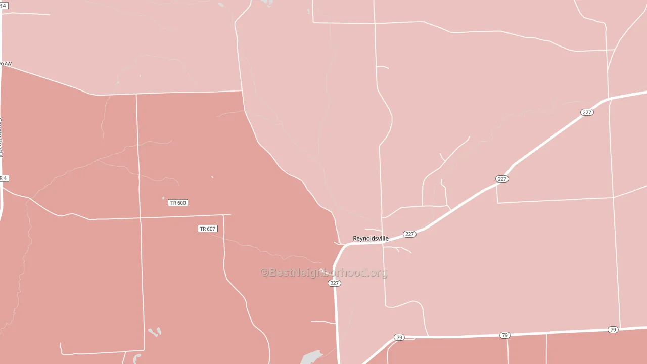 Reynoldsville, NY block-group political-lean map