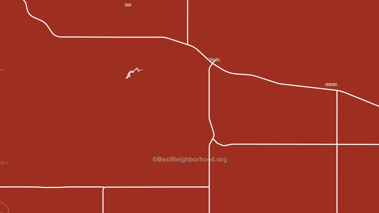 Rhame, ND block-group political-lean map