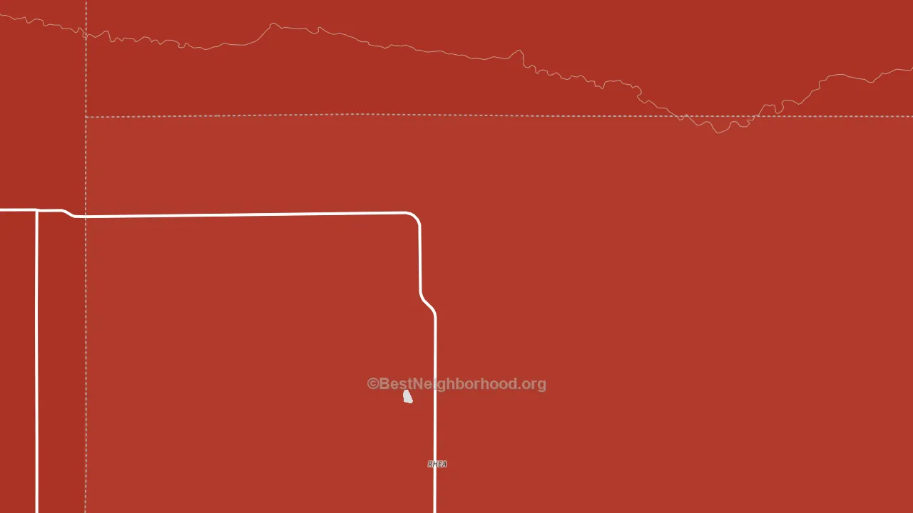Rhea, TX block-group political-lean map
