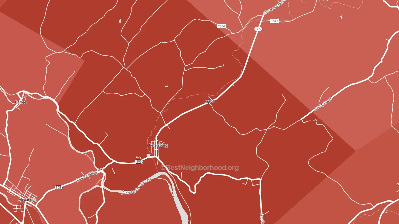 Ribot, PA block-group political-lean map