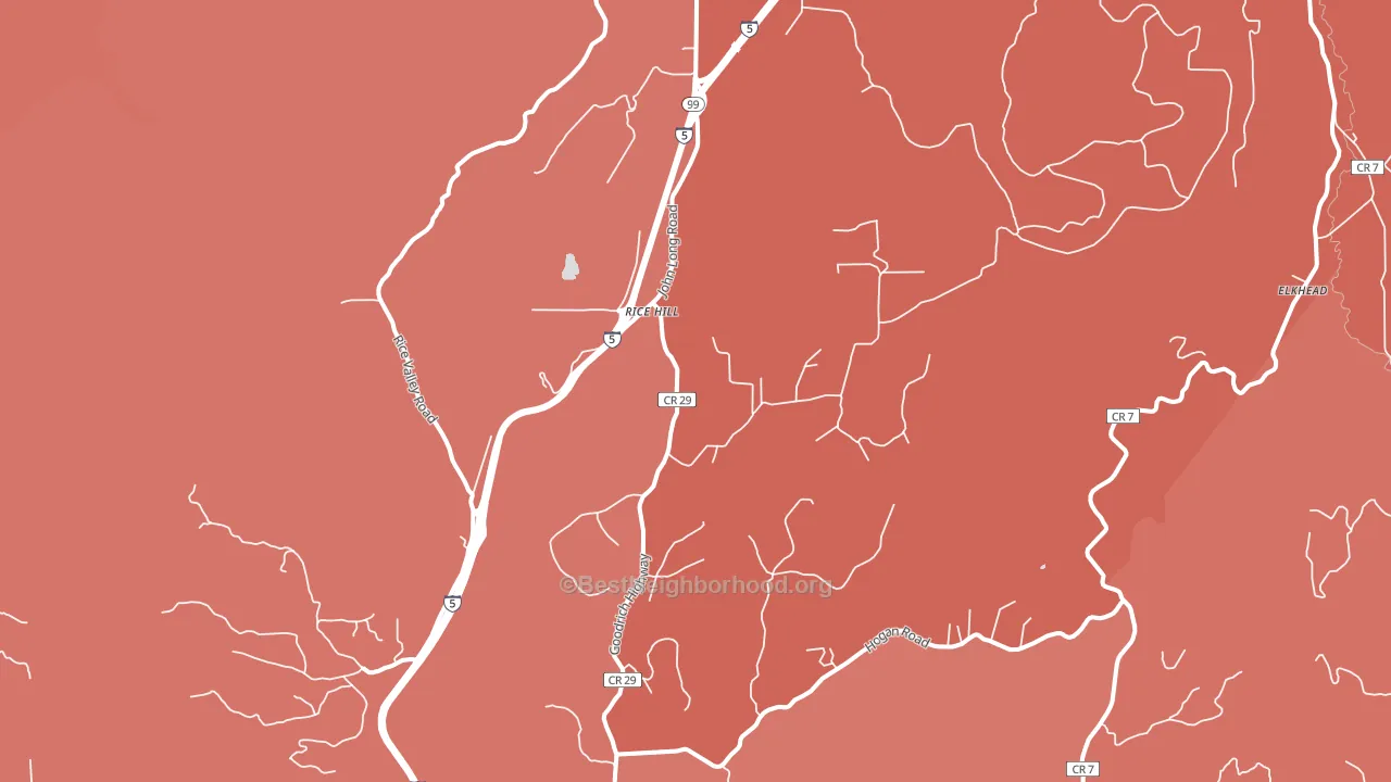 Rice Hill, OR block-group political-lean map