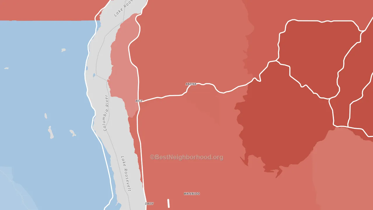 Rice, WA block-group political-lean map