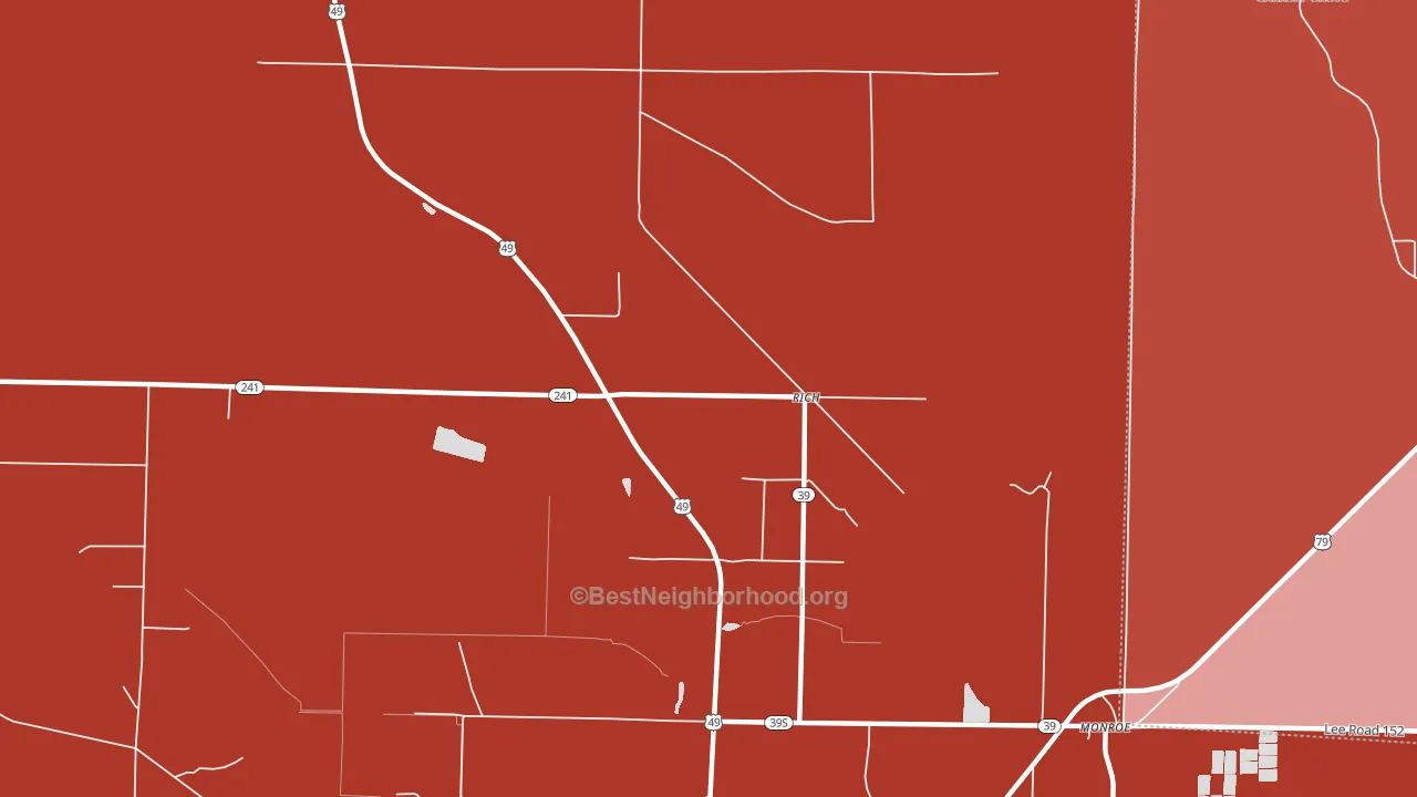 Rich, AR block-group political-lean map
