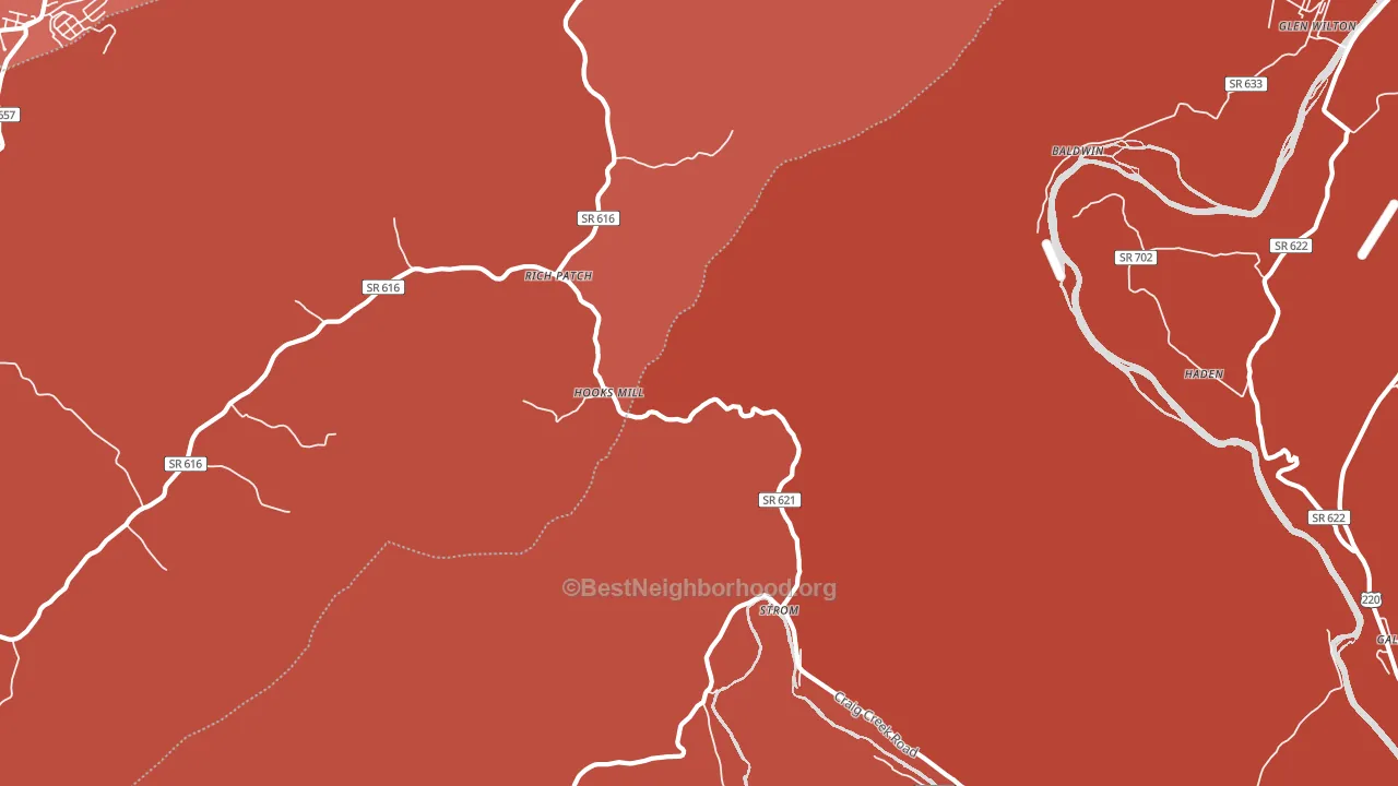 Rich Patch, VA block-group political-lean map