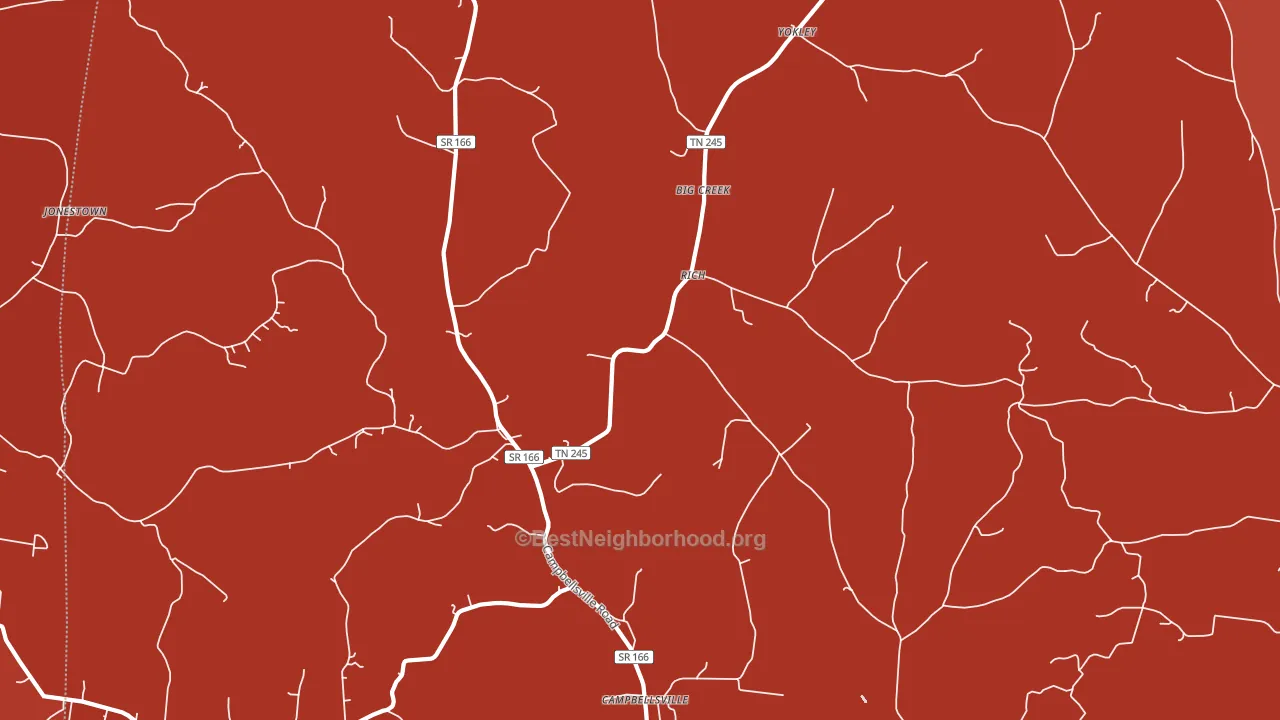 Rich, TN block-group political-lean map