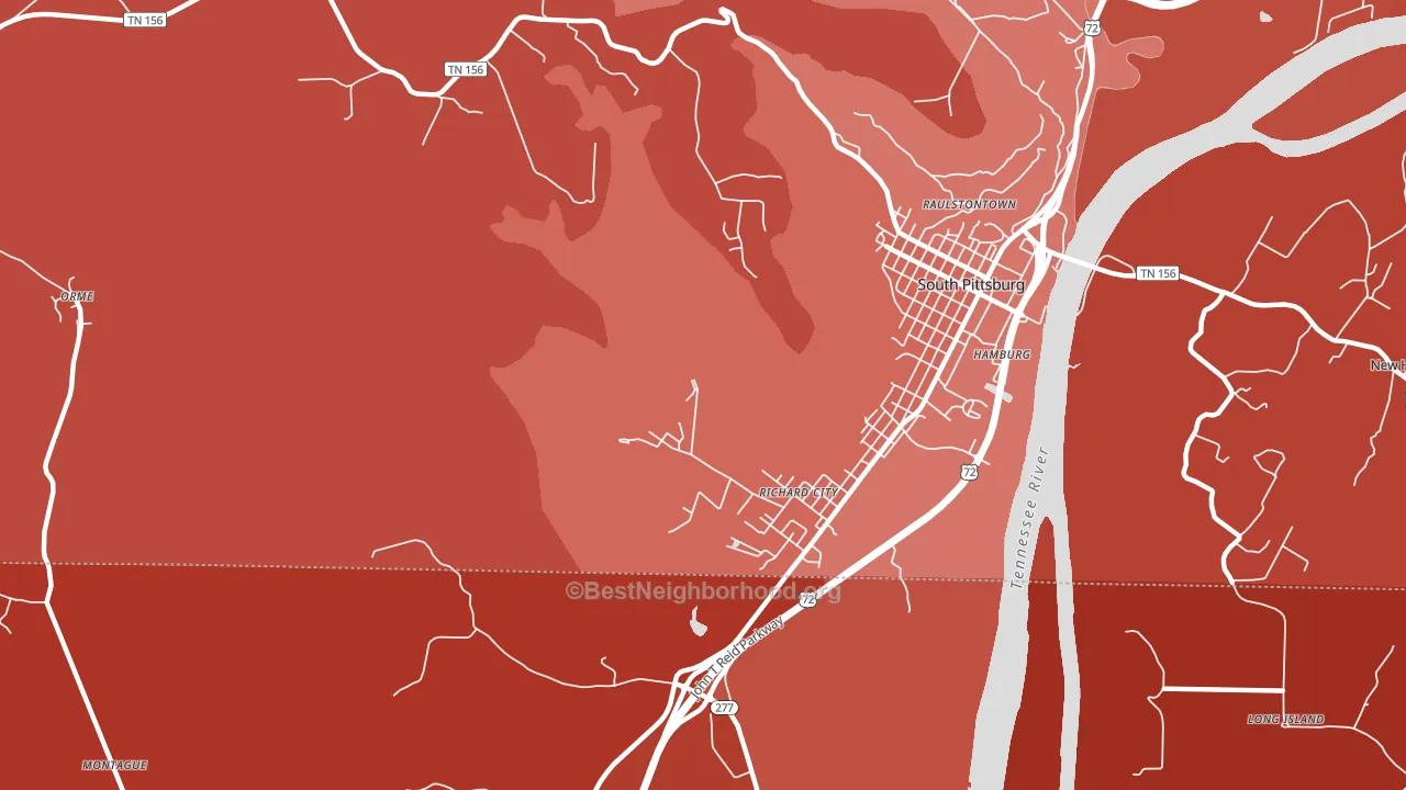 Richard City, TN block-group political-lean map