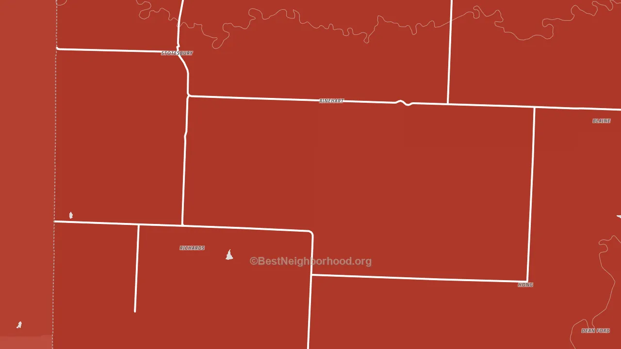 Richards, MO block-group political-lean map