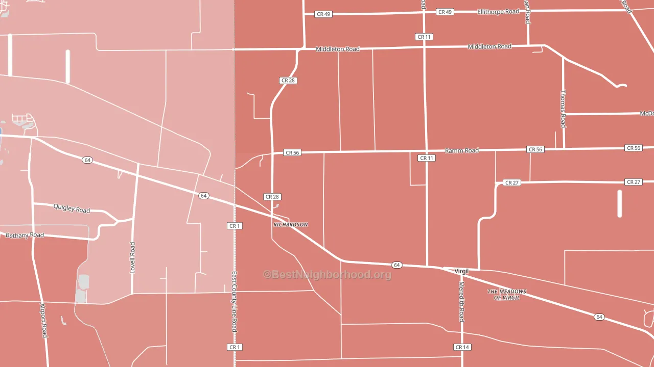 Richardson, IL block-group political-lean map