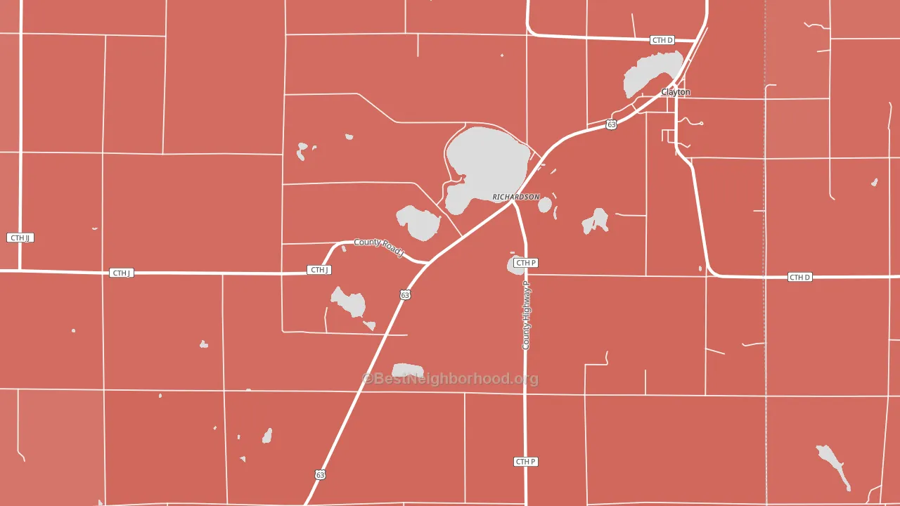 Richardson, WI block-group political-lean map