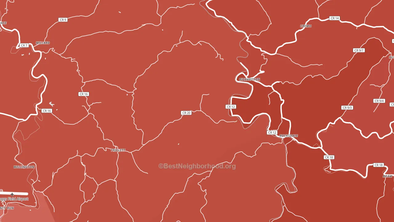 Richardson, WV block-group political-lean map
