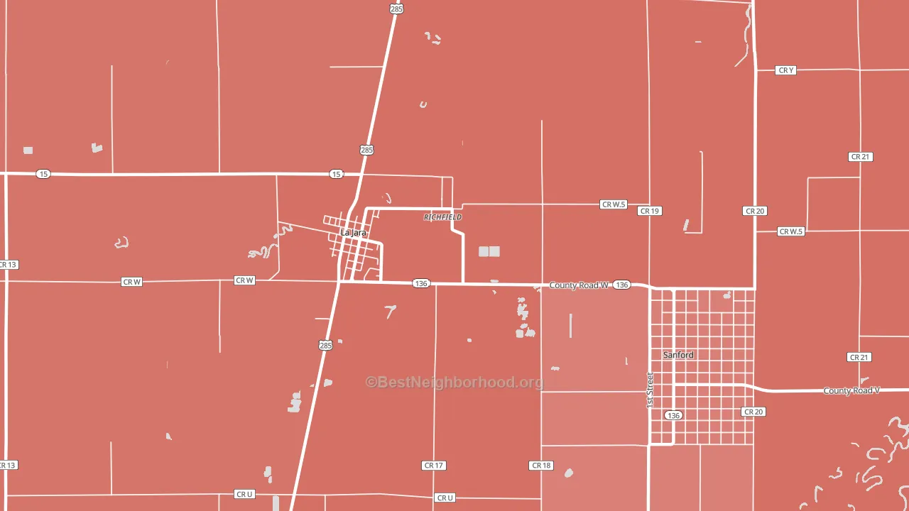 Richfield, CO block-group political-lean map
