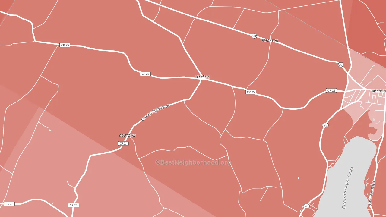 Richfield, NY block-group political-lean map