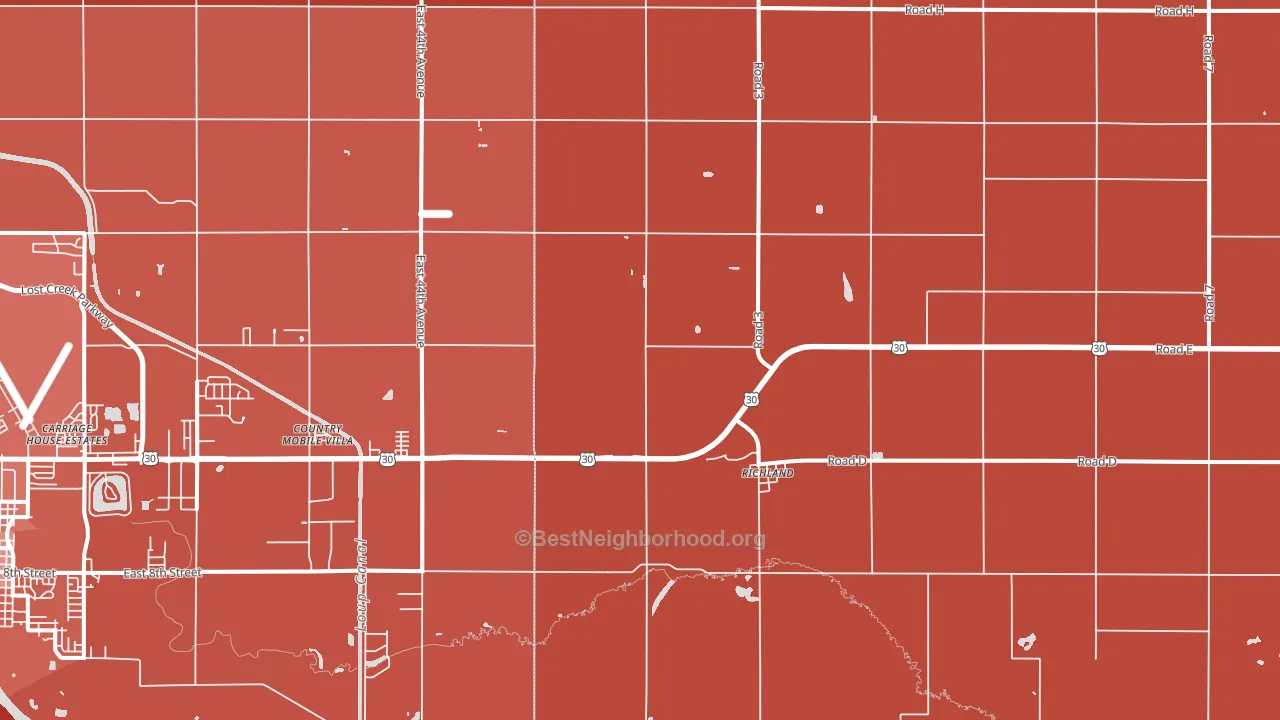 Richland, NE block-group political-lean map