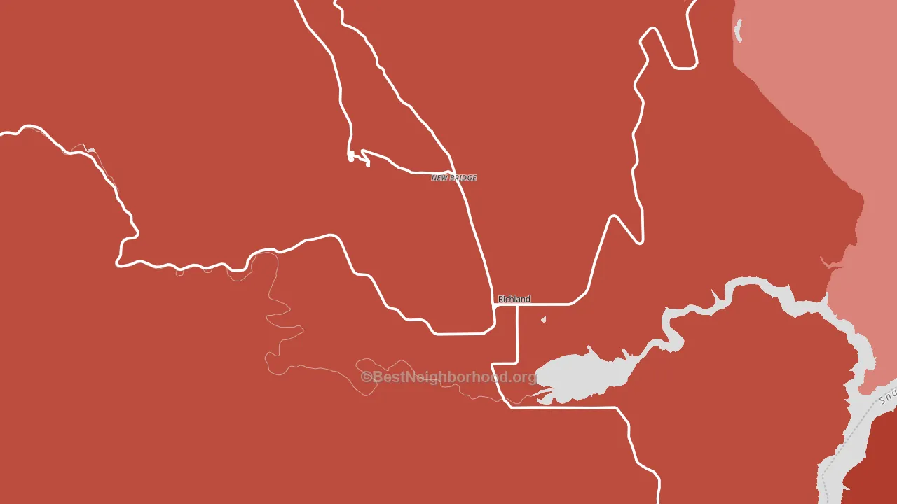 Richland, OR block-group political-lean map