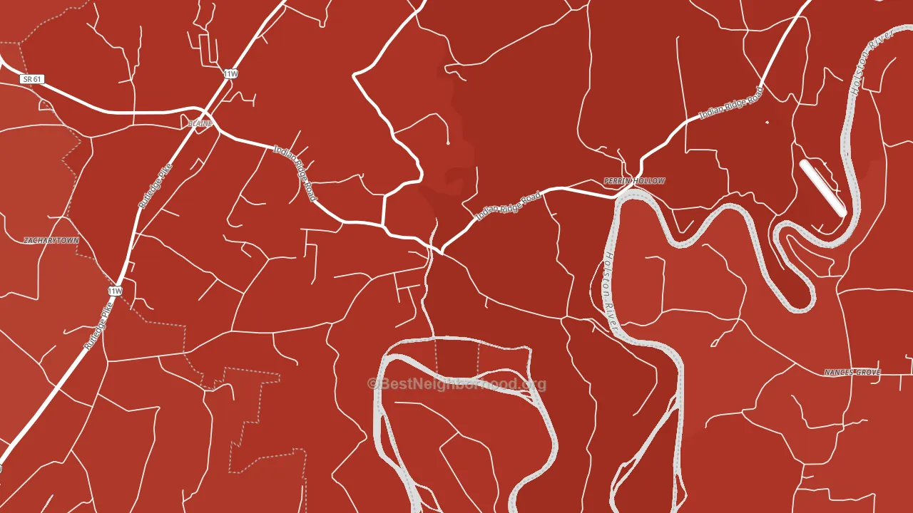 Richland, TN block-group political-lean map