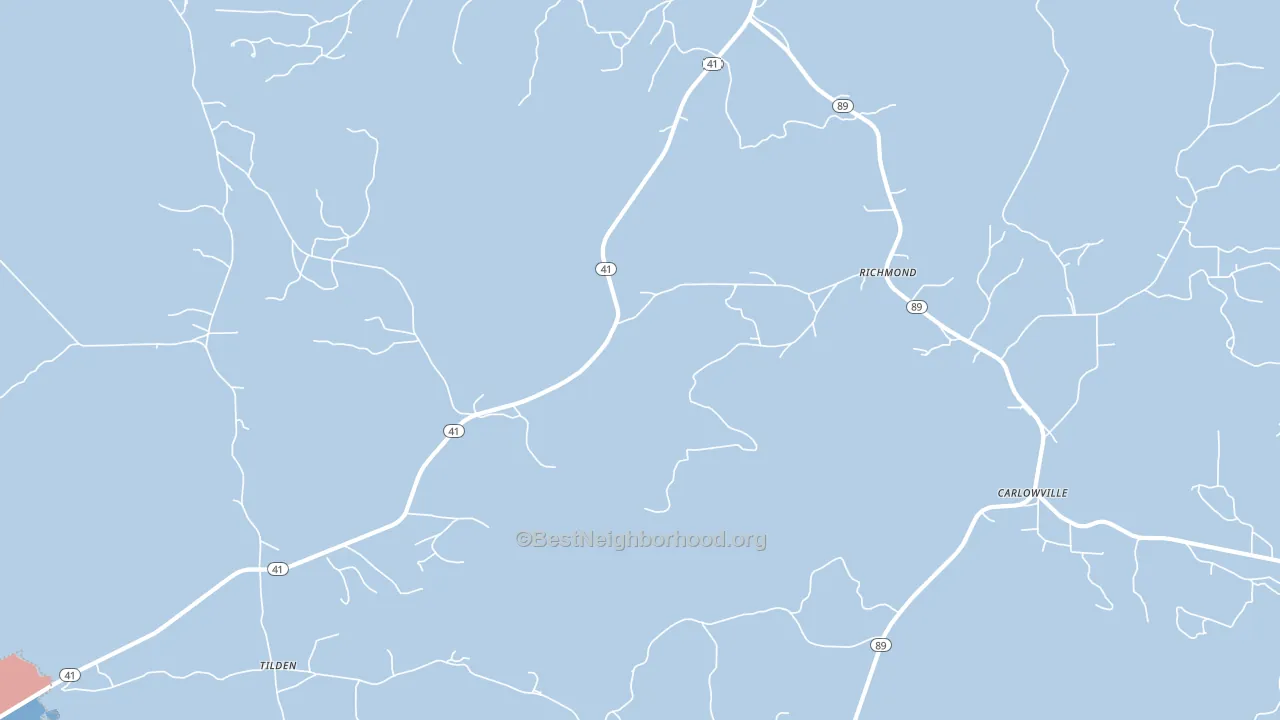 Richmond, AL block-group political-lean map