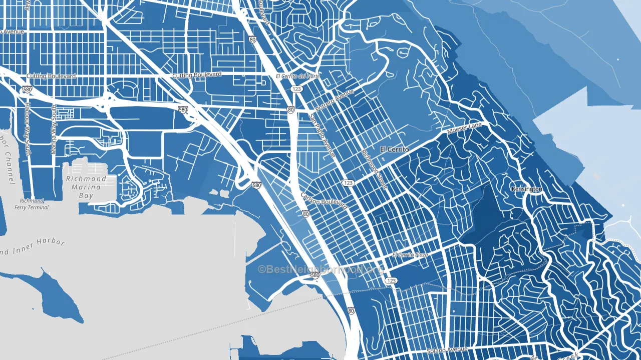 Richmond Annex, Richmond, CA block-group political-lean map
