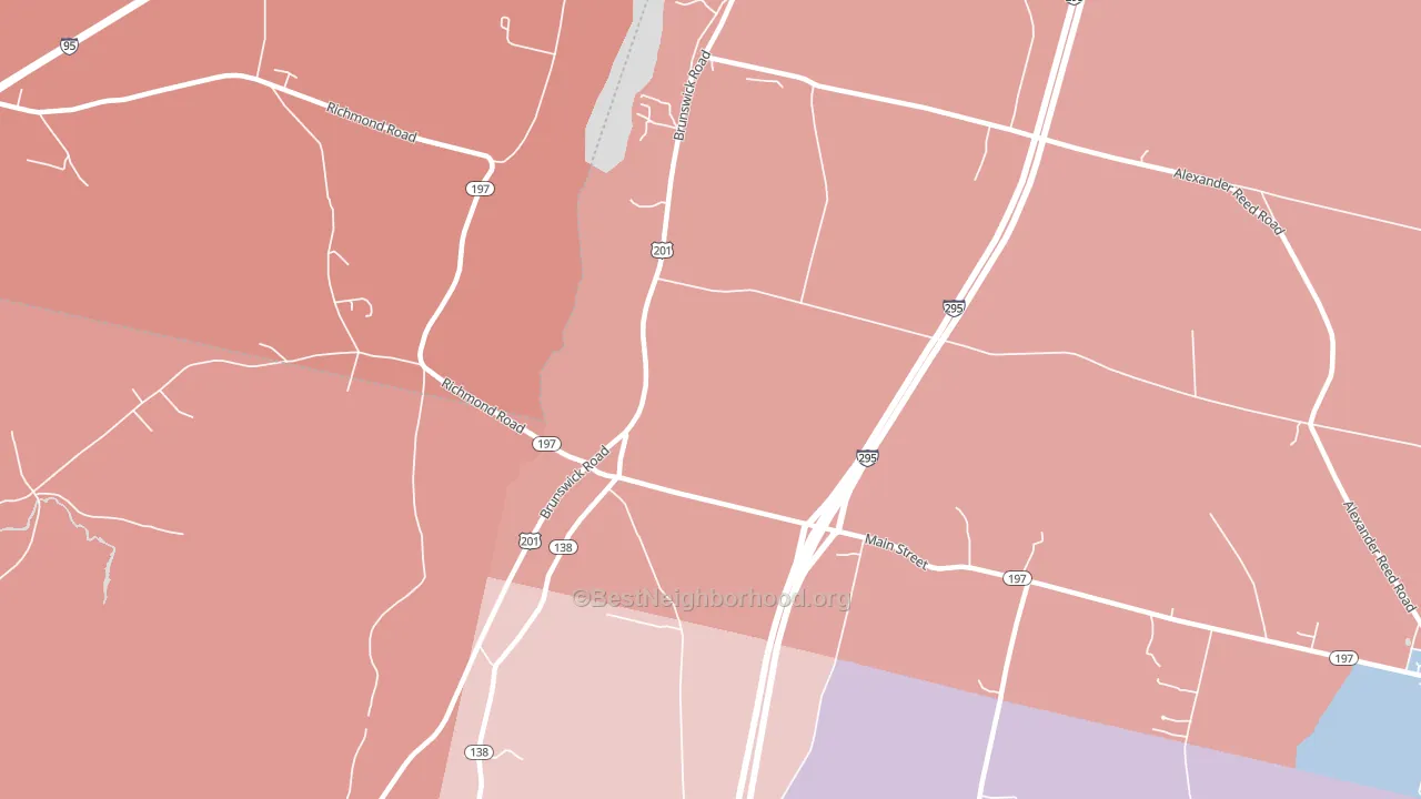 Richmond Corner, ME block-group political-lean map