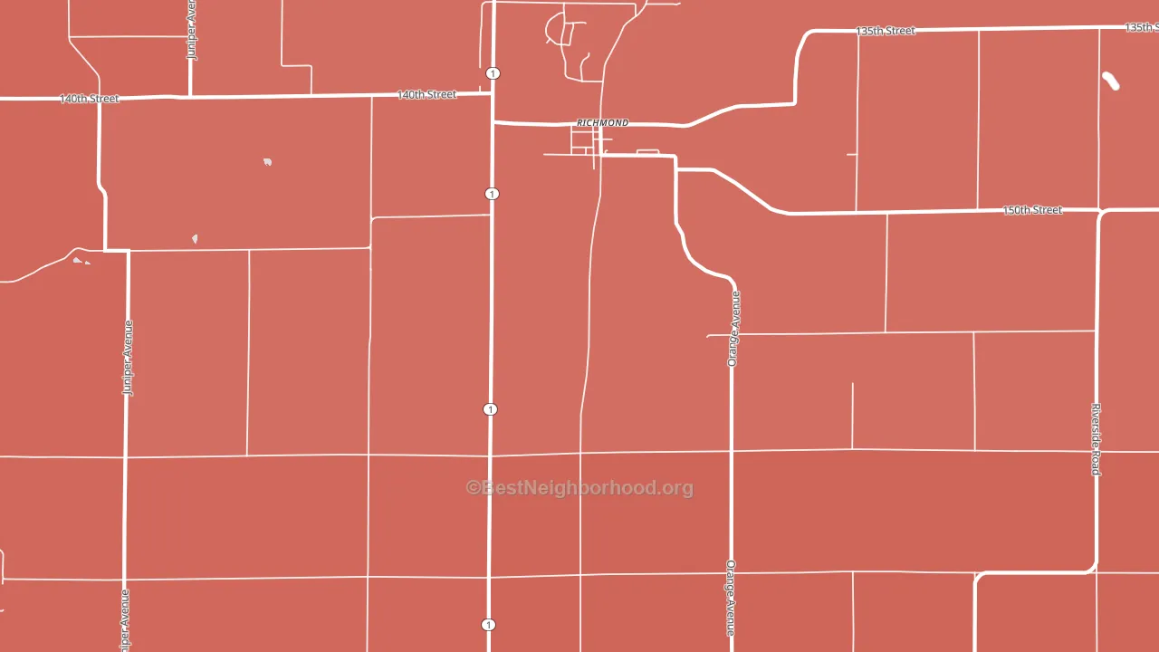 Richmond, IA block-group political-lean map