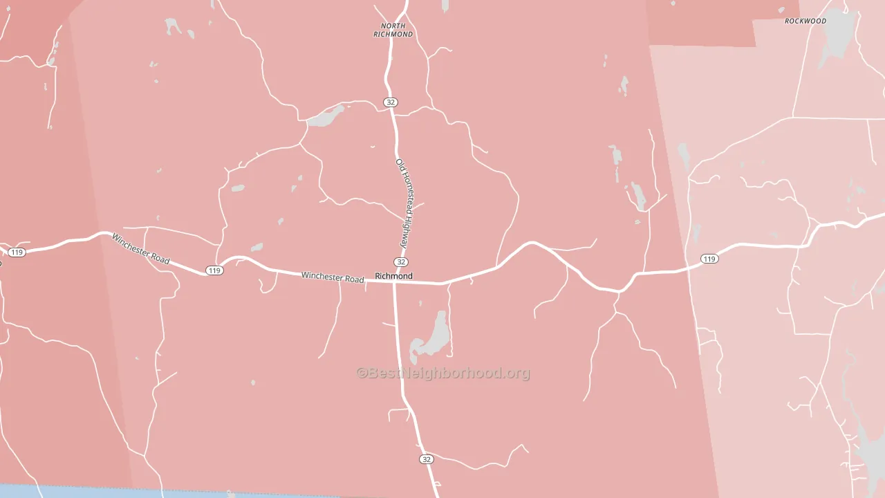 Richmond, NH block-group political-lean map