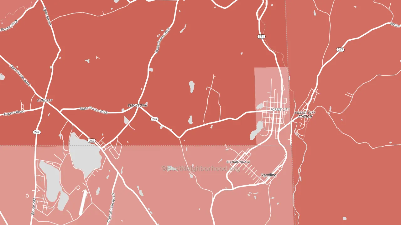 Richmondale, PA block-group political-lean map