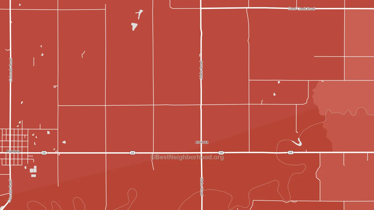 Richter, KS block-group political-lean map