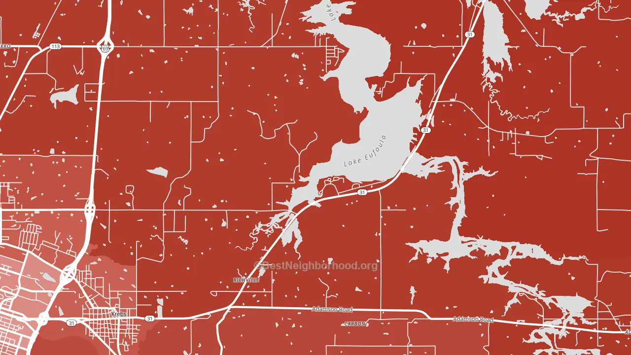Richville, OK block-group political-lean map