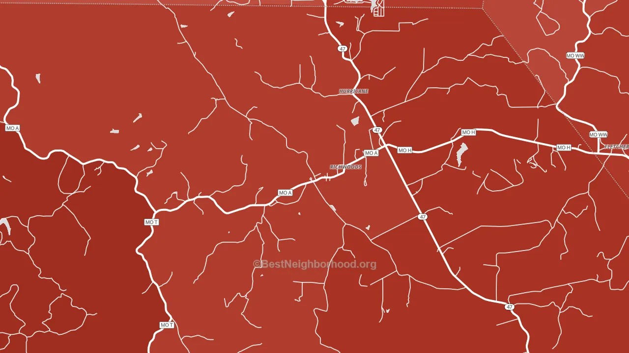 Richwoods, MO block-group political-lean map