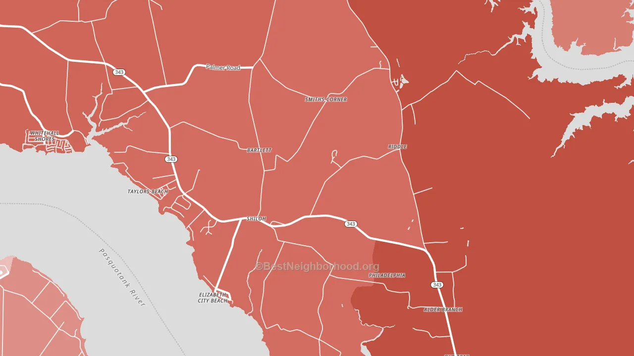 Riddle, NC block-group political-lean map