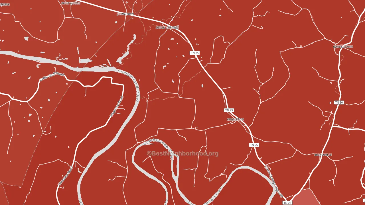 Riddleton, TN block-group political-lean map