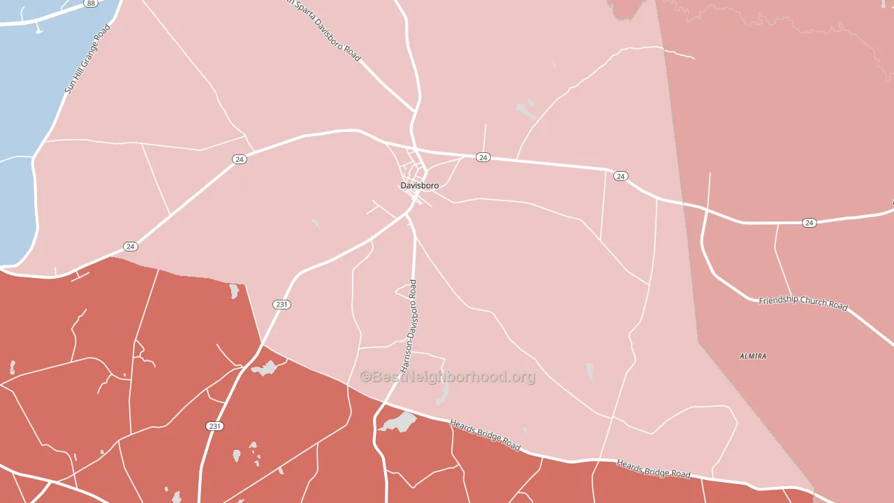 Riddleville, GA block-group political-lean map