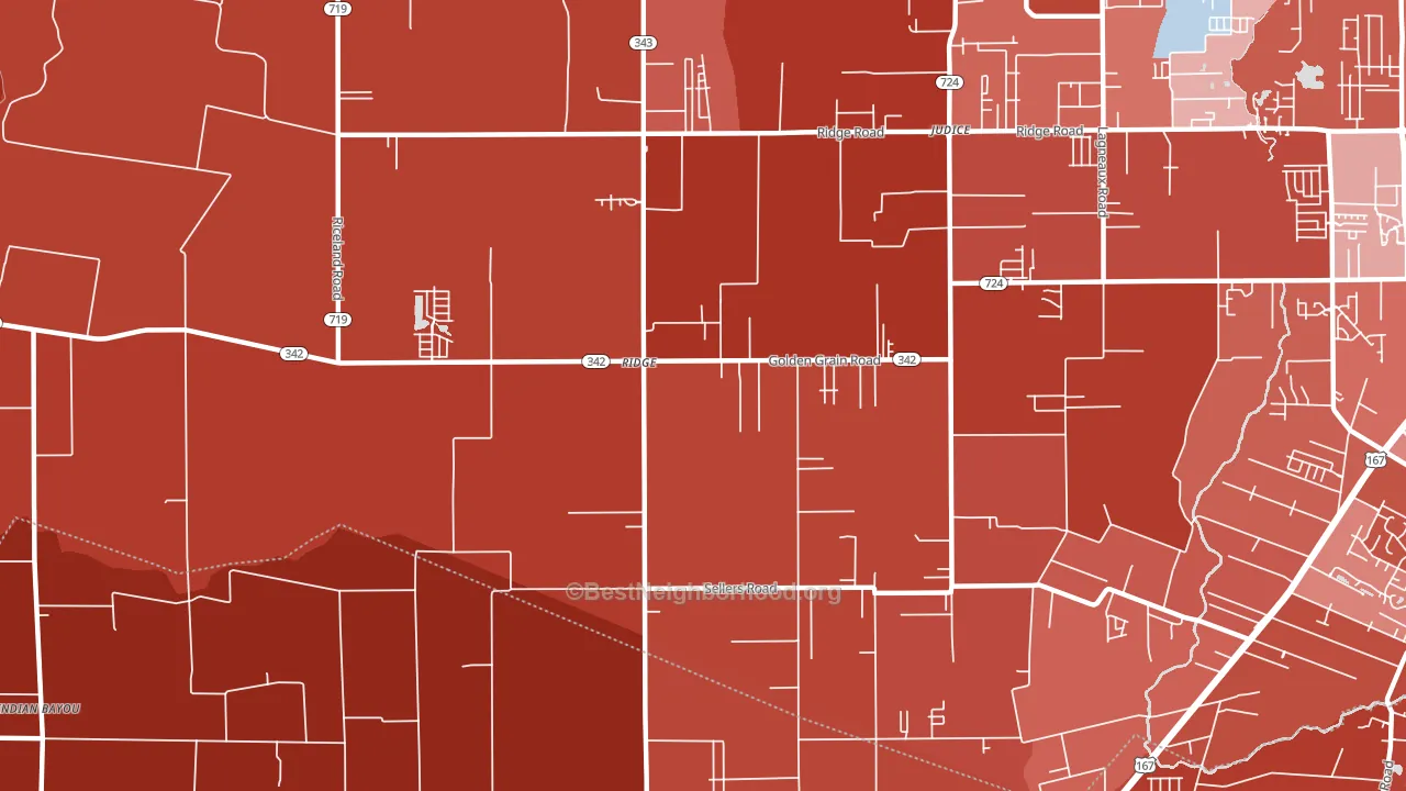 Ridge, LA block-group political-lean map