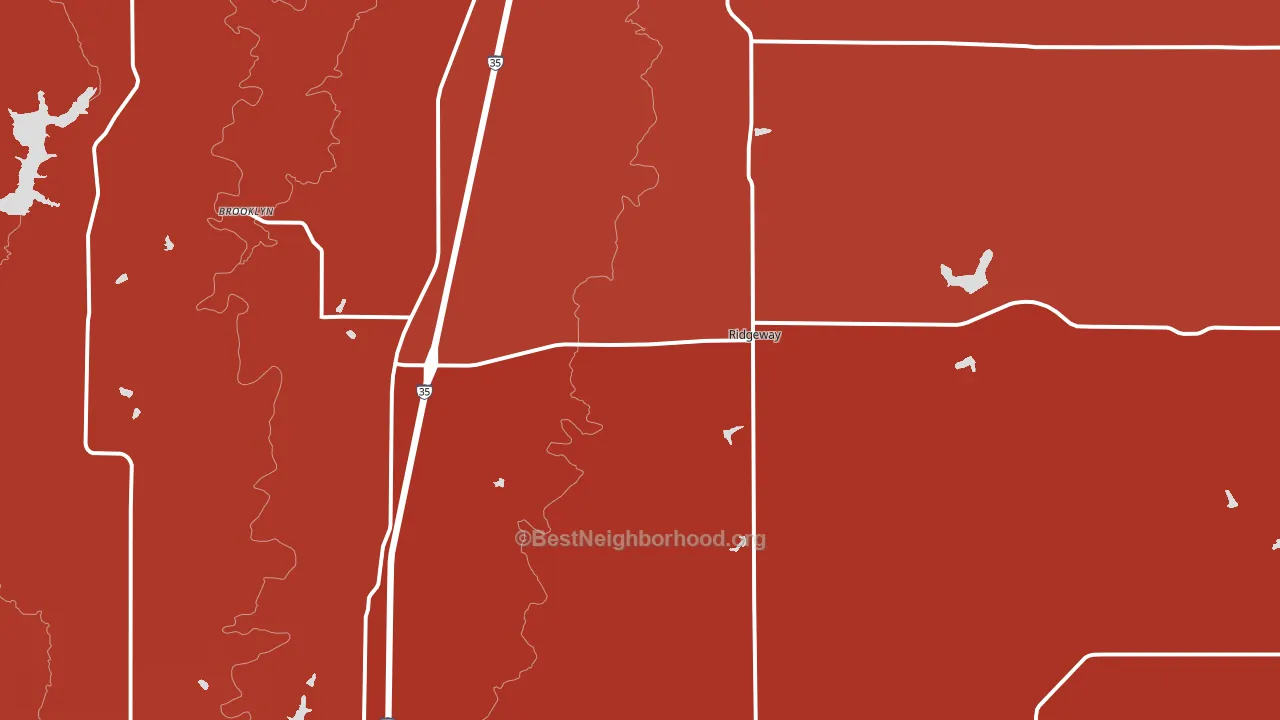 Ridgeway, MO block-group political-lean map