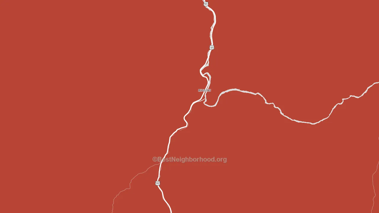 Riggins, ID block-group political-lean map
