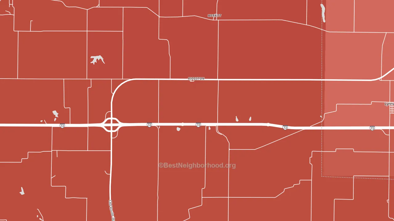 Riggston, IL block-group political-lean map