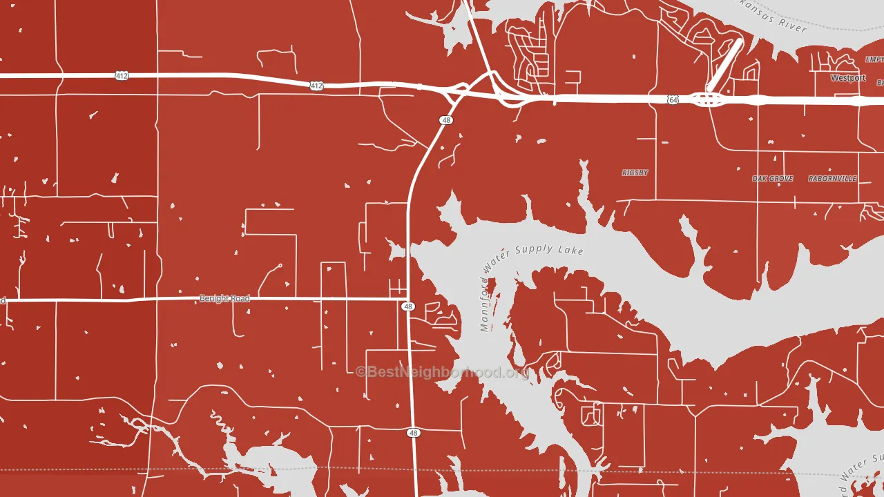 Rigsby, OK block-group political-lean map