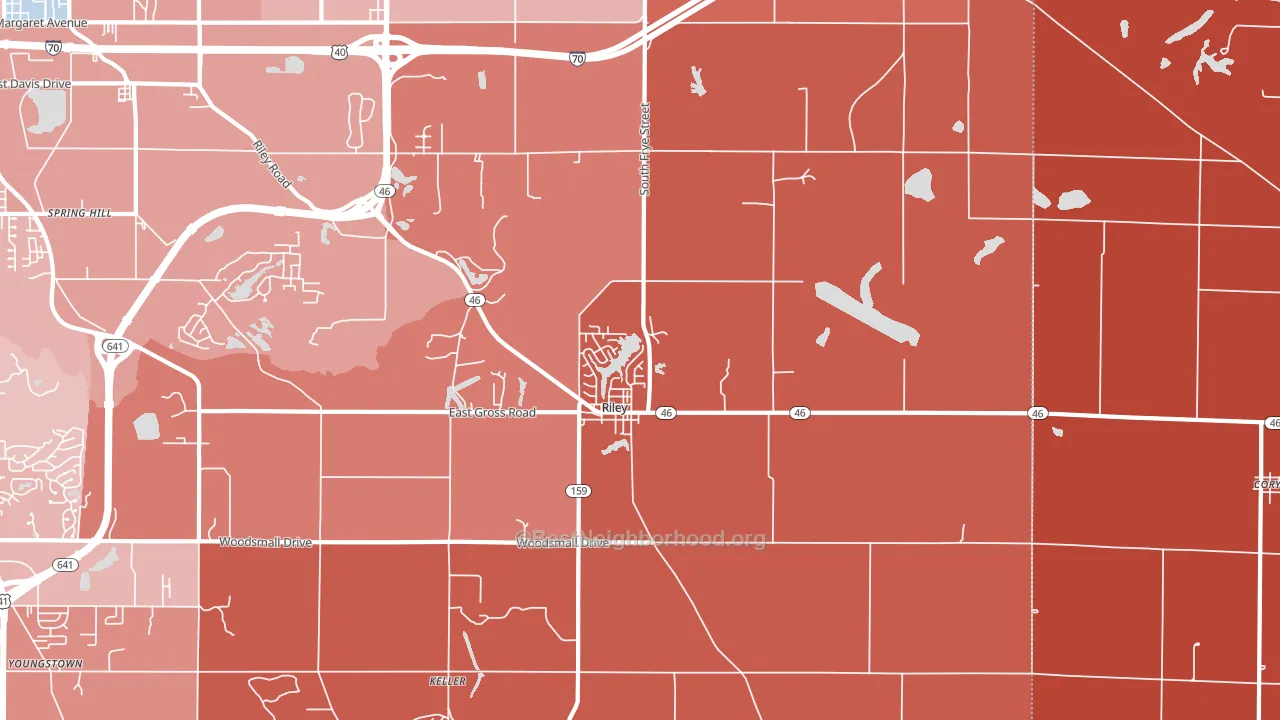 Riley, IN block-group political-lean map