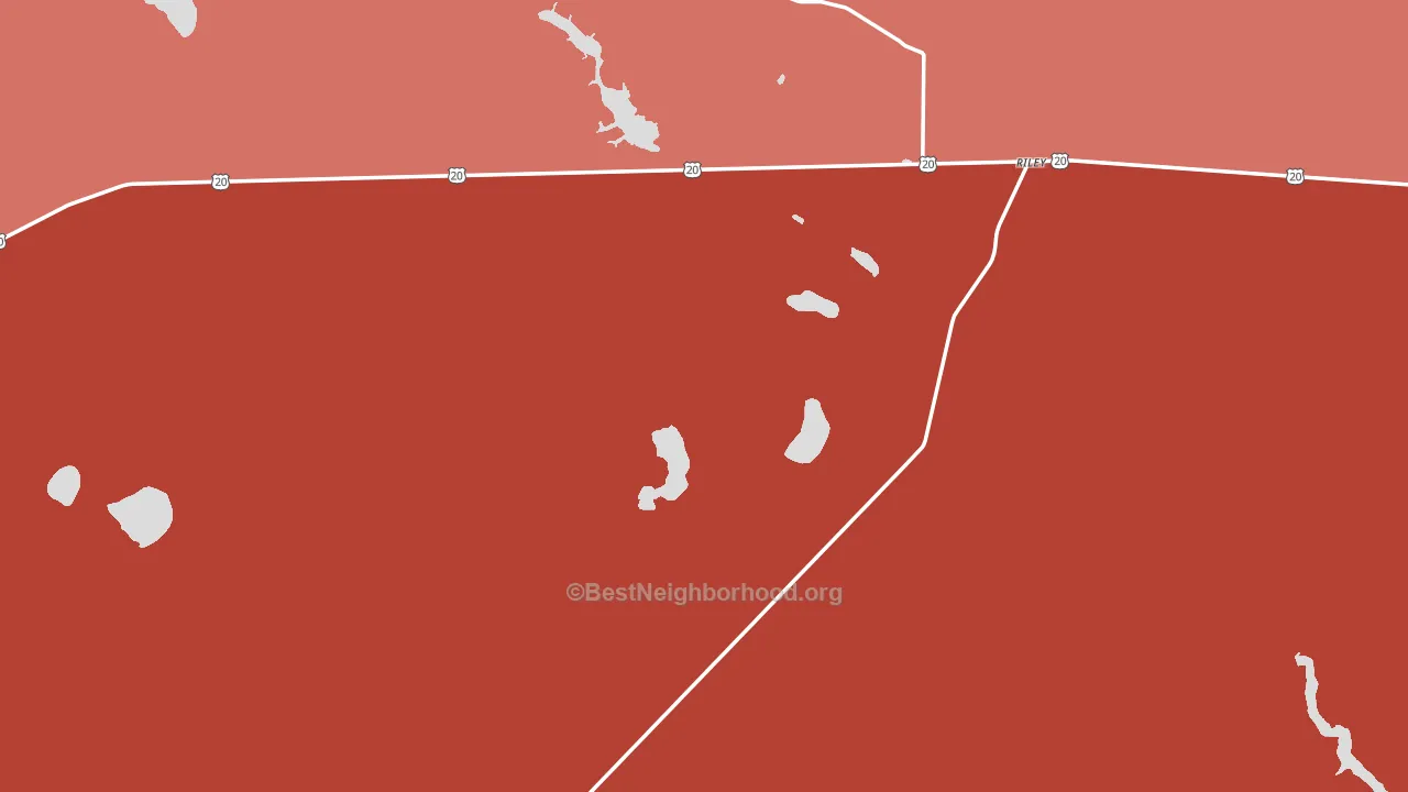 Riley, OR block-group political-lean map