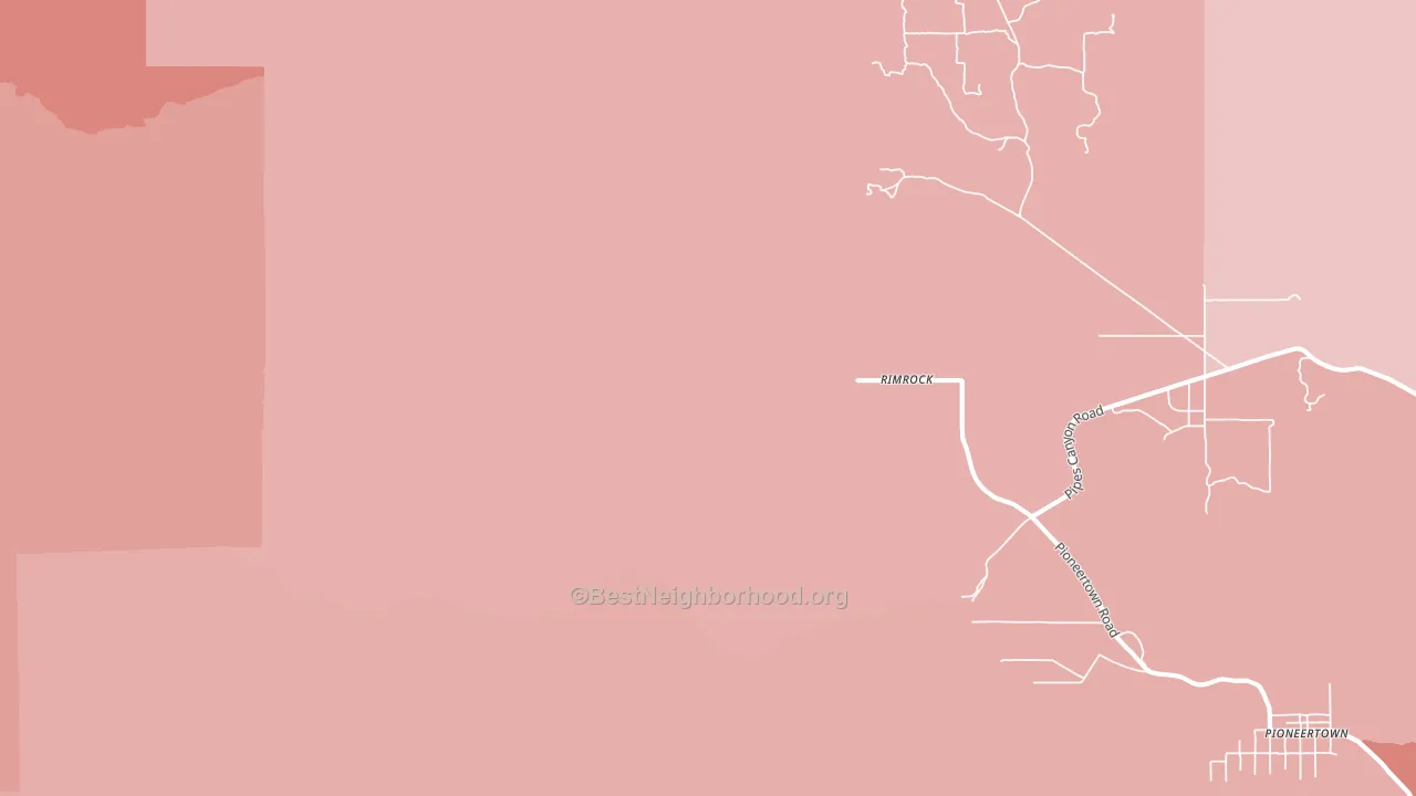 Rimrock, CA block-group political-lean map