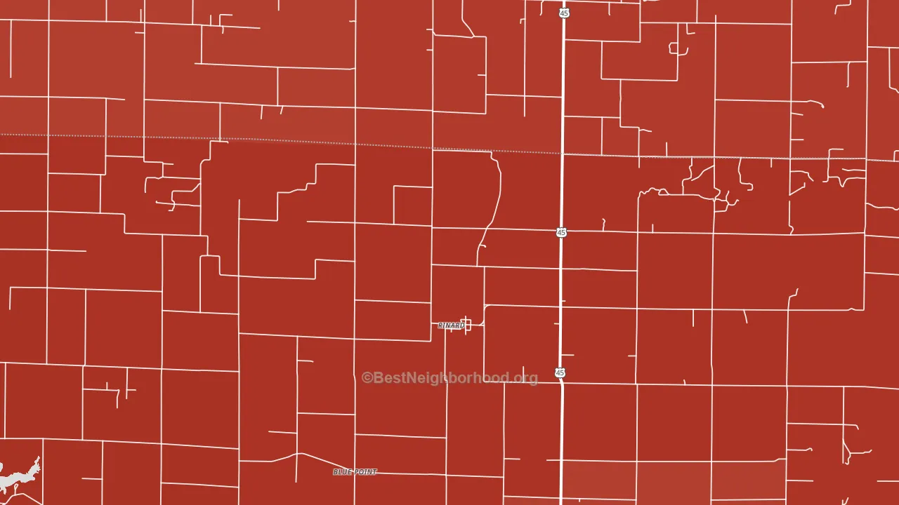 Rinard, IL block-group political-lean map