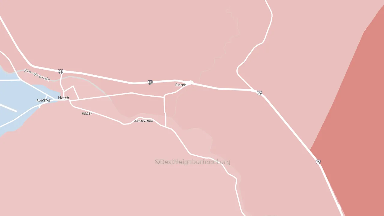 Rincon, NM block-group political-lean map