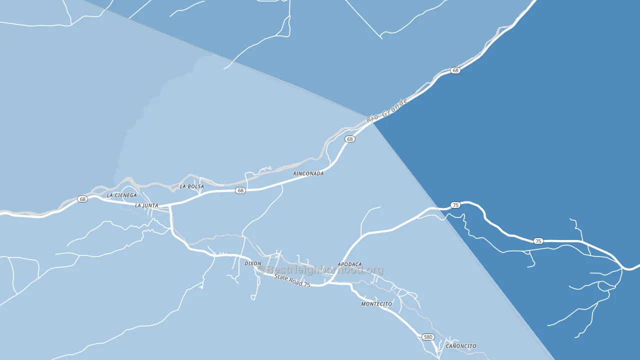 Rinconada, NM block-group political-lean map
